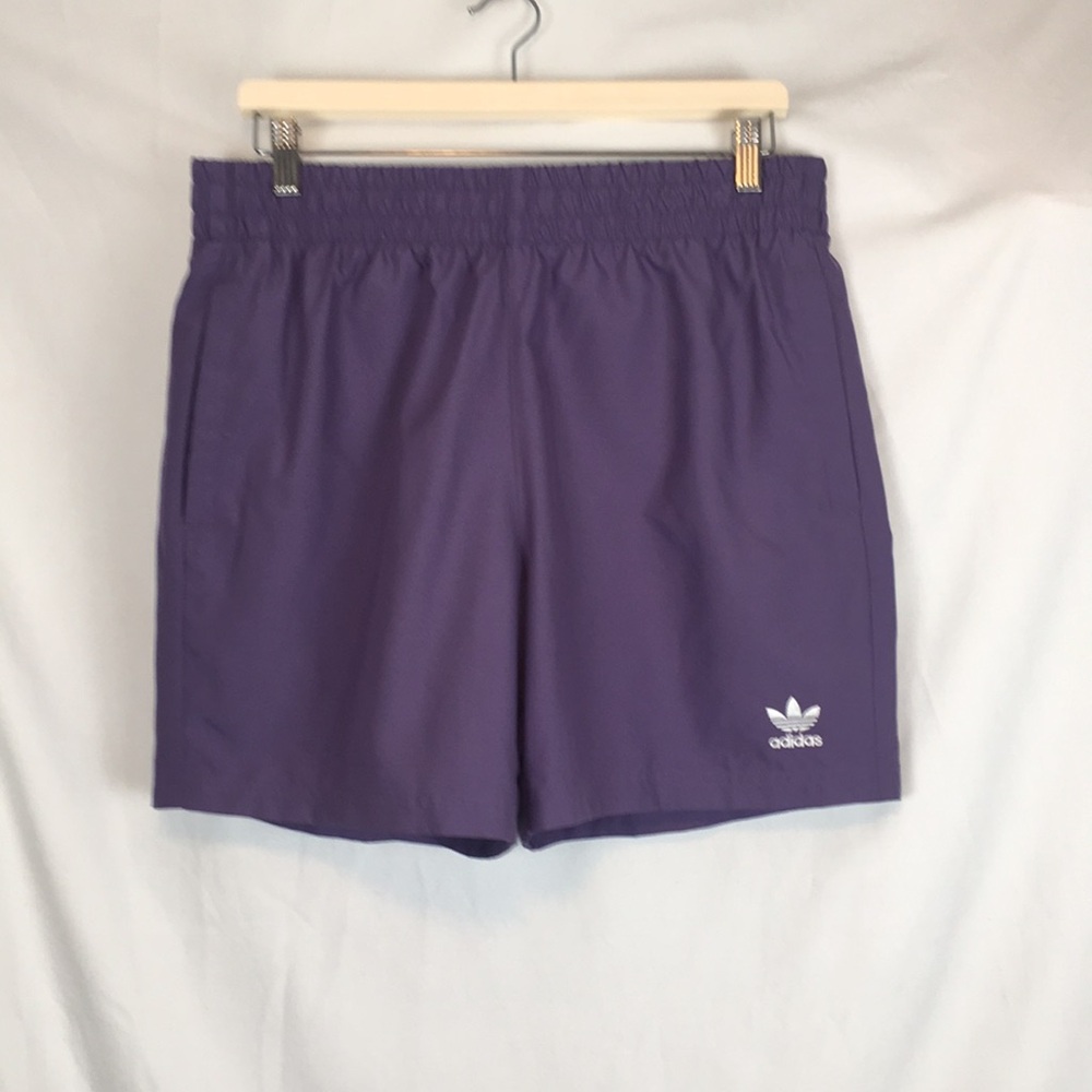 Adidas Men's Short Swim Essentials Solid Shorts Trunk Swimwear Purple Size Lg